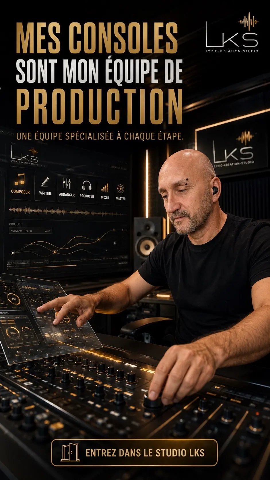 Laurent Kurzmann au cœur de son studio de production
